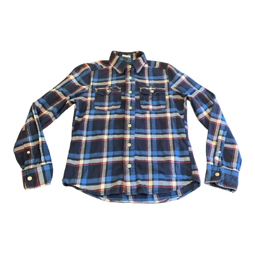 abercrombie kids Boys Size L Long Sleeve Shirt 100% Cotton - EUC